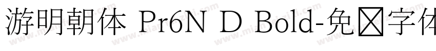 游明朝体 Pr6N D Bold字体转换